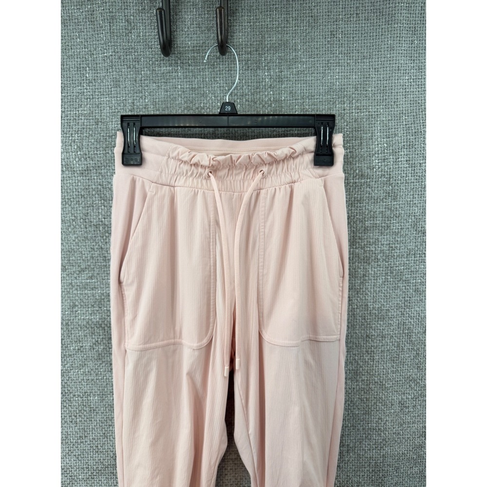Lululemon Women's 4 Beyond the Studio Jogger Pink Ruched High Rise Pants Stretch